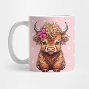 Highland Cow Cute Baby Cow Mug